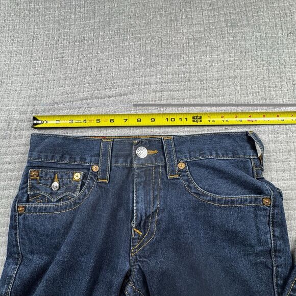 True Religion Ricky Jean Men 29x27 Relaxed Straight Denim Pocket Big T Flap Y2K - Picture 4 of 10